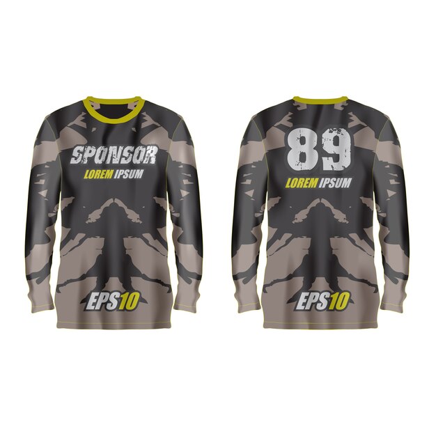 collection of sport jersey with abstract design