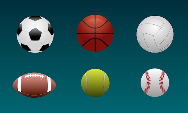 A collection of sports balls including a basketball, a basketball, a basketball, a basketball, a soccer ball, a soccer ball and a soccer ball.