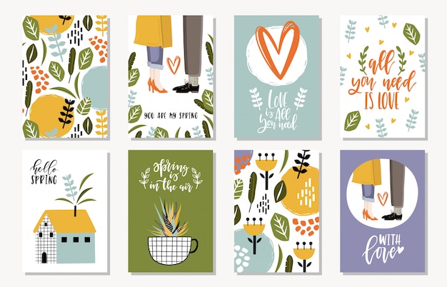 Collection of spring cards.