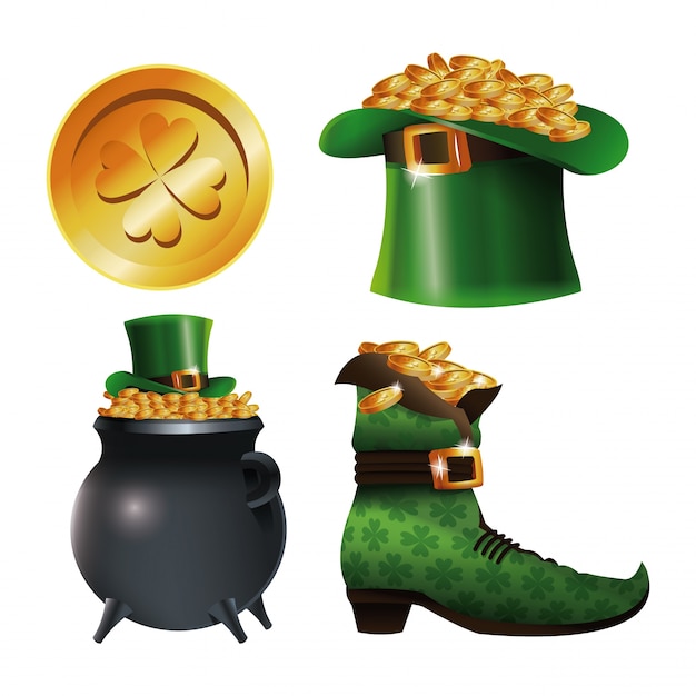 Vector collection st patrick day traditional