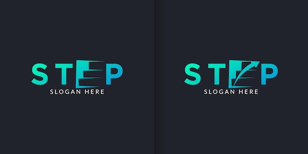 Collection of Stairs On E Letter Logo Design part 3