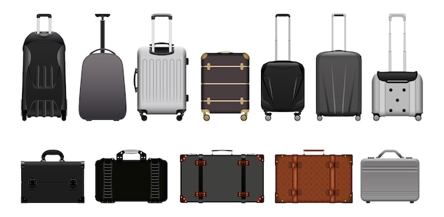 Collection of suitcases in detailed