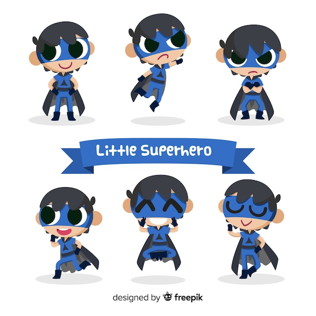 Collection of superhero kids