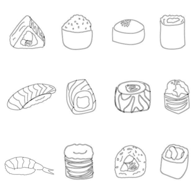 A collection of sushi and sushi