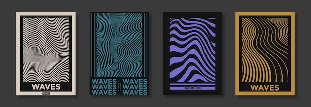 Collection of swiss design posters. Meta modern graphic elements. Abstract modern covers