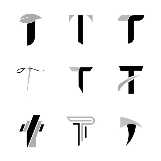 Collection of t logo templates