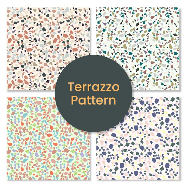 Collezione di motivi in terrazzo.