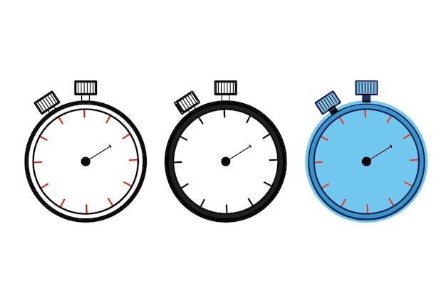 Raccolta di timer cronometro sport stuff vector