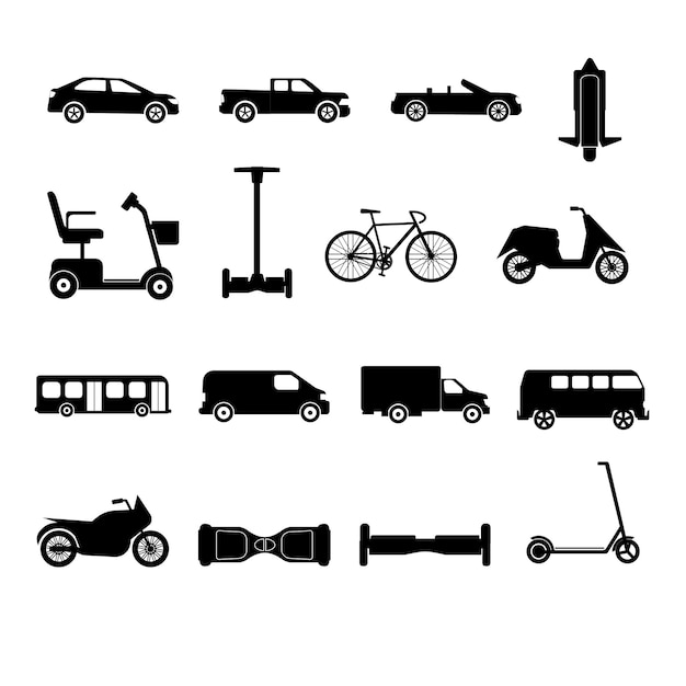 Vector collection of transport icons