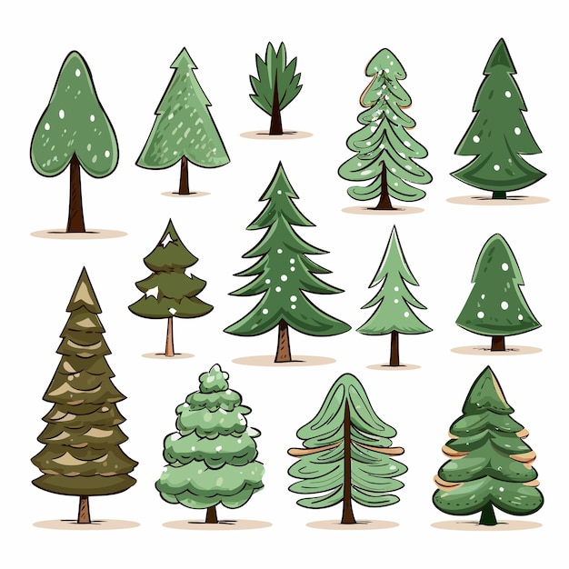 a collection of trees with different designs and the words " christmas trees ".