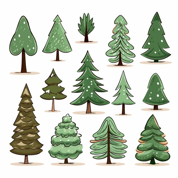 a collection of trees with different designs and the words " christmas trees ".