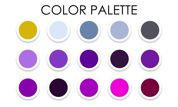 Collection of trendy color combinations Color palette Vector illustration