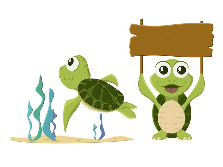 Vector collection of turtle cartoon isolated on white