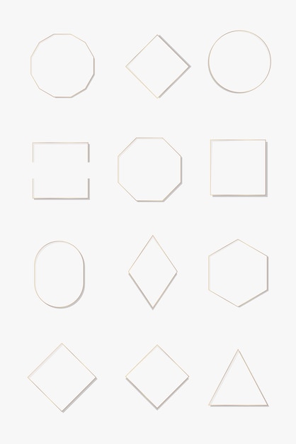 Vector collection of various frames template vector