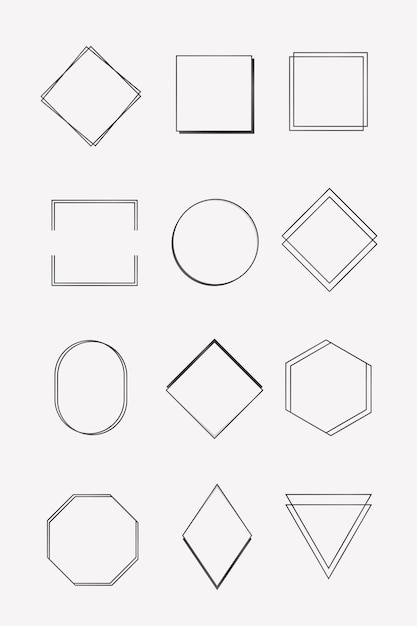 Vector collection of various frames template vector