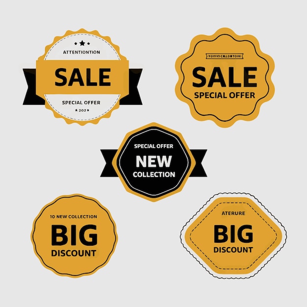 a collection of various items including a new sale sign
