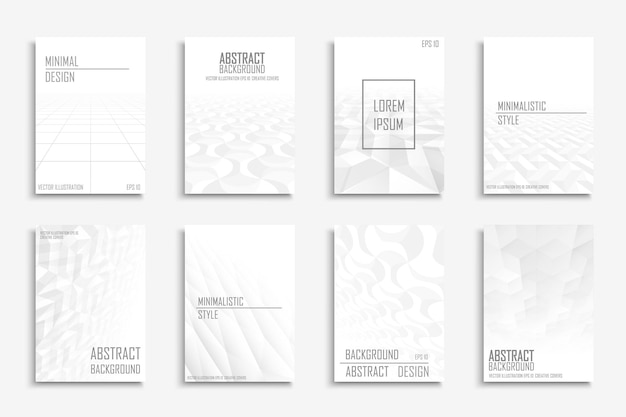 Collection of vector abstract contemporary templates covers placards brochures banners flyers