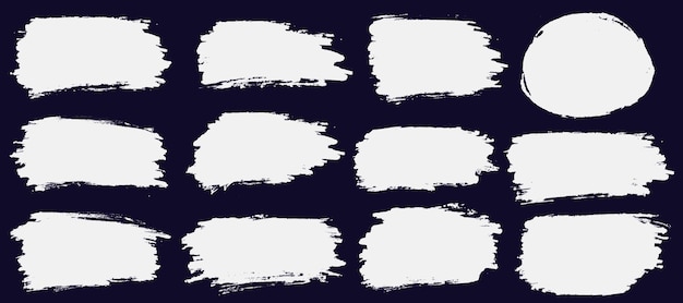 Collection of vector brush stroke