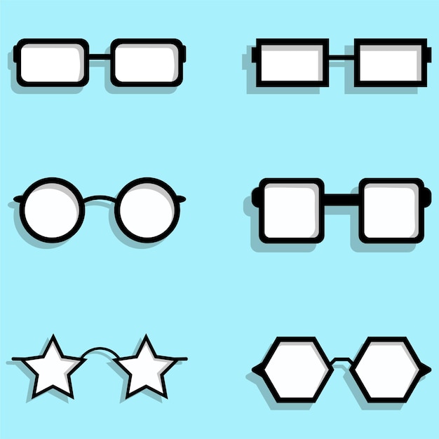 Vector collection of vector glasses