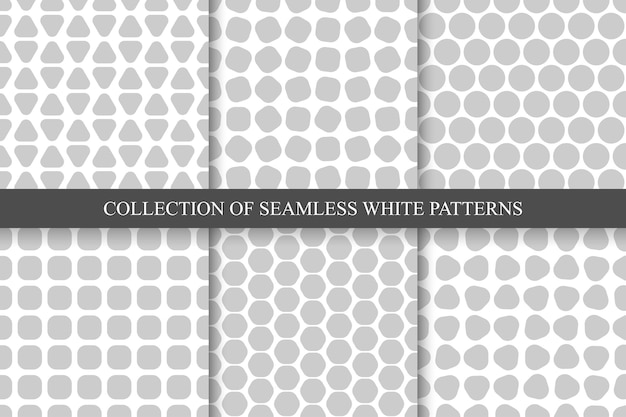 Collection of vector seamless simple geometric patterns