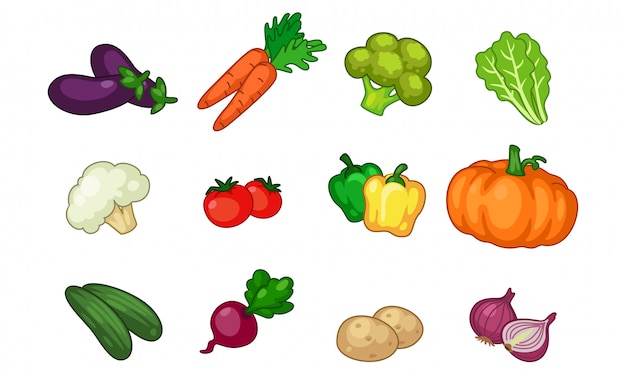 Vector collection of vegetables