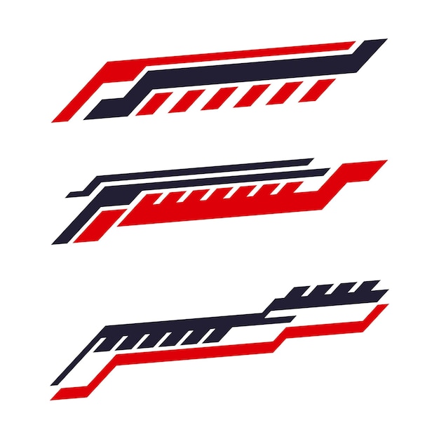 collection of vehicle body vinyl decal geometric shape stripe