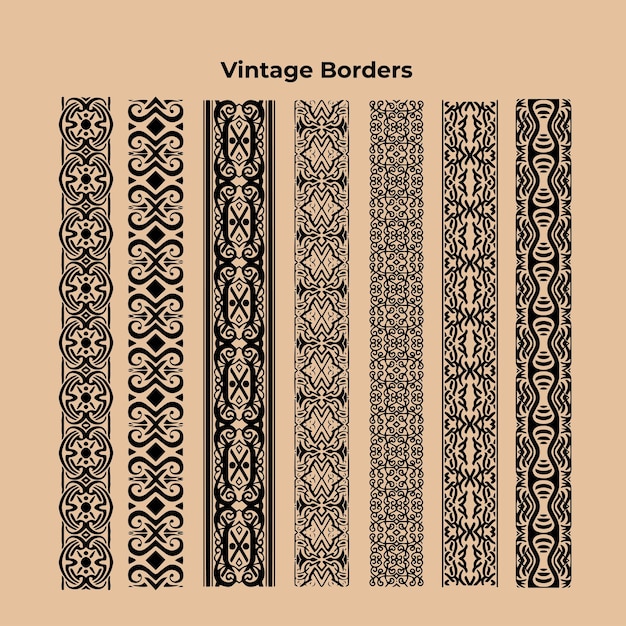 Collection of vintage borders