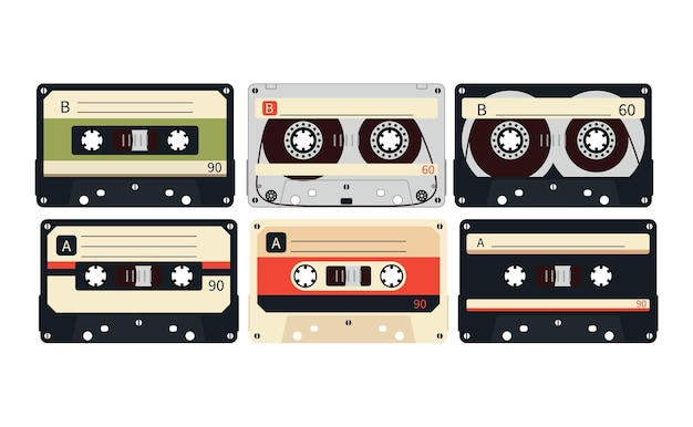 collection of vintage cassette tapes