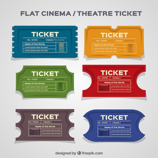 Collection of vintage cinema and theatre ticket