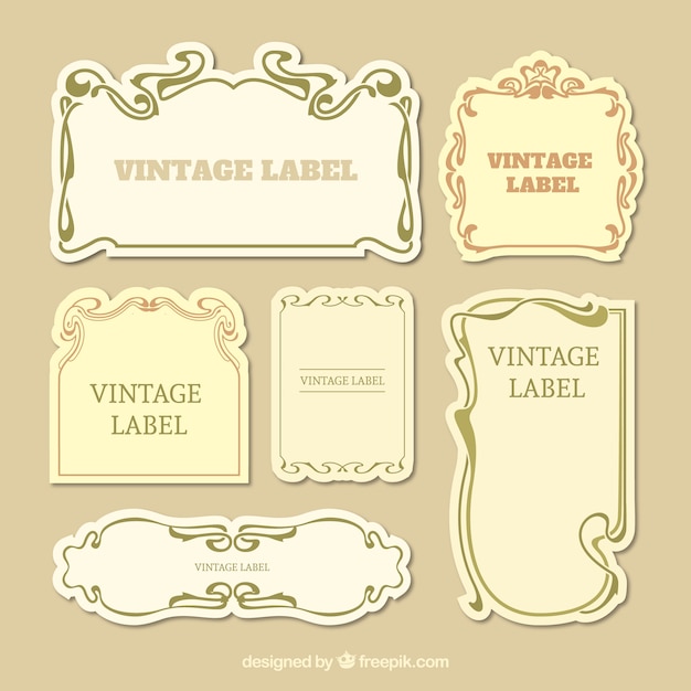 Collection of vintage label