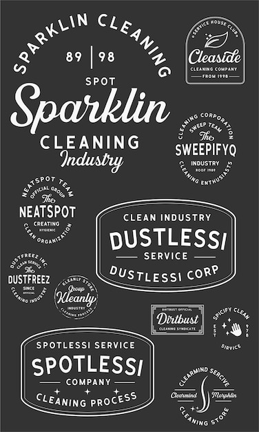 Vector a collection of vintage logos company