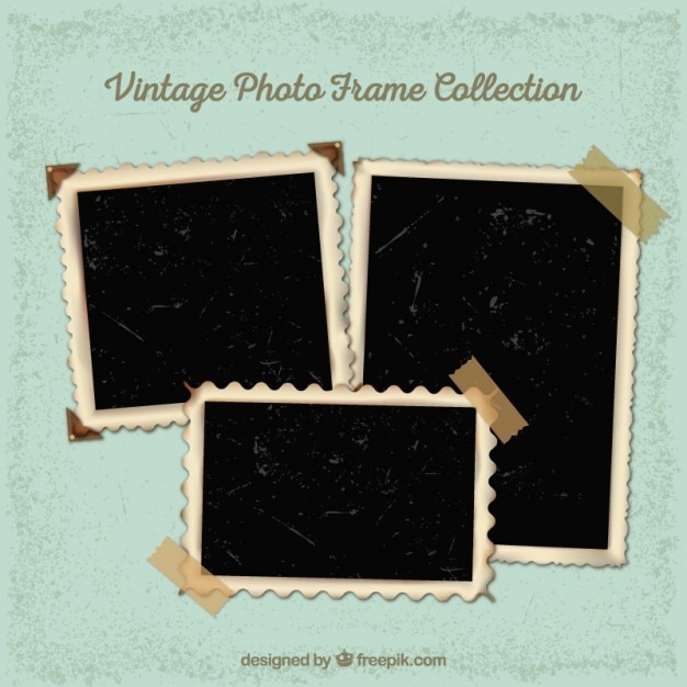 Vector collection of vintage photography frames