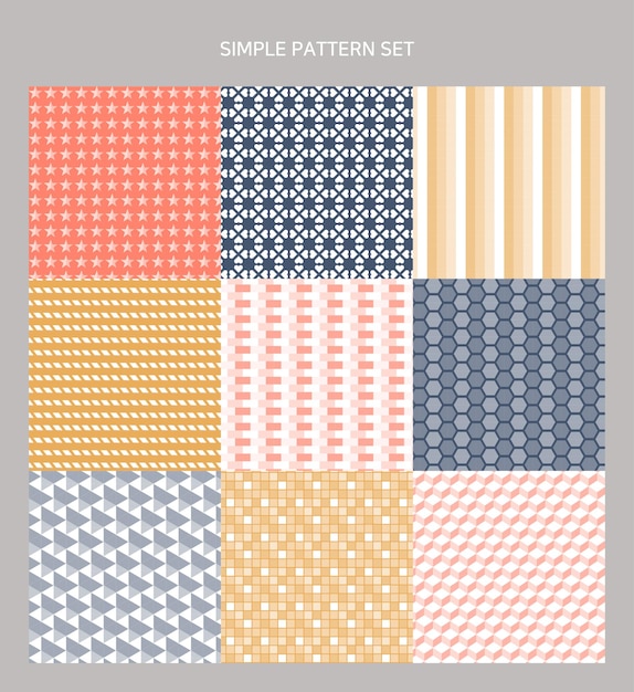 Collection of vivid and simple patterns