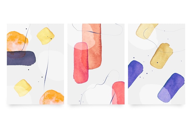 Vector collection of watercolor covers