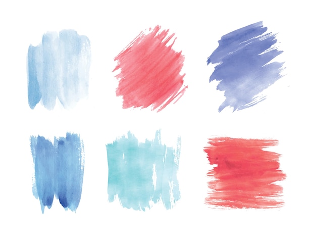 Collection of watercolor smears