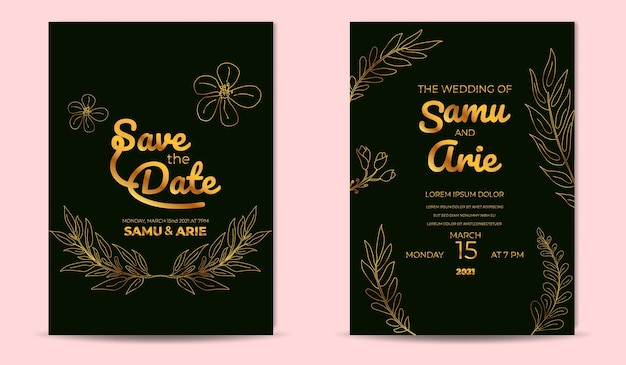 collection of wedding invitation