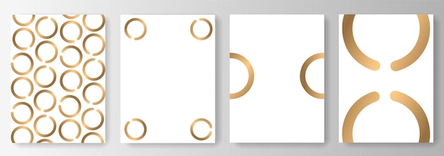 Collection of White backgrounds with abstract image of circles