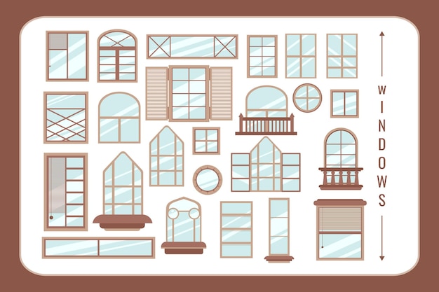 Vector collection of windows