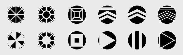 Vector collection of y2k elements collection of abstract graphic geometric symbols objects in y2k style