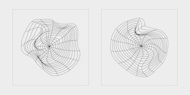 Raccolta di elementi y2k ornamenti grafici futuristici retrò icone minimaliste piatte