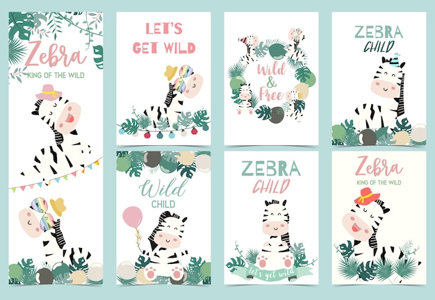 Collection of zebra party