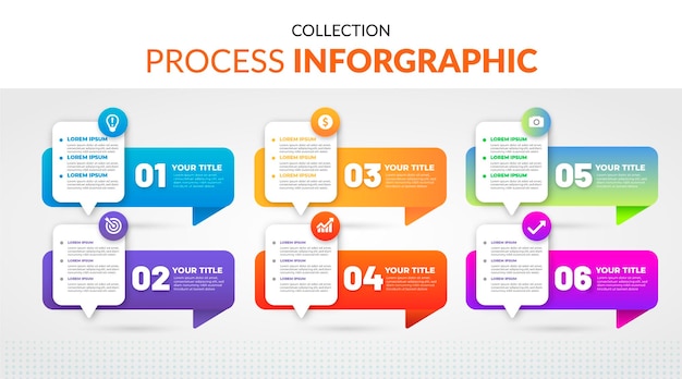 Vector collectioninforgraphicgradientfreevector