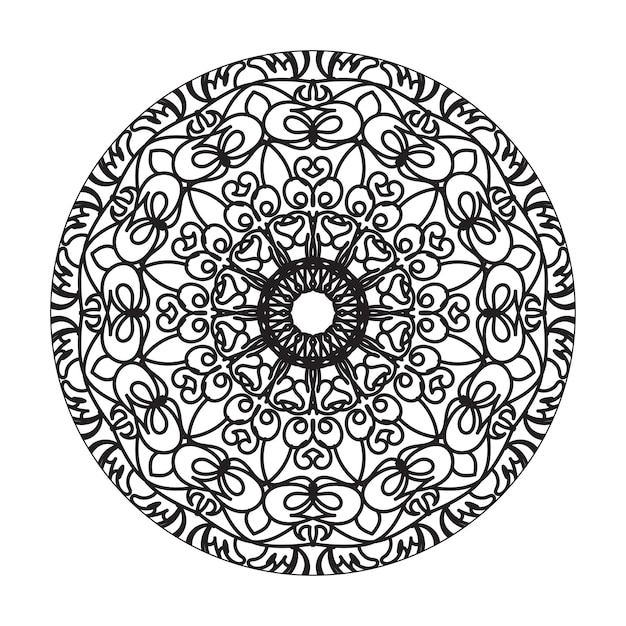 Collections circular pattern in the form of a mandala for henna mehndi tattoos decorations decor