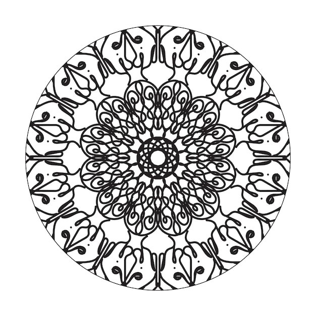 헤나 멘디 문신 장식 장식을 위한 만다라 형태의 컬렉션 원형 패턴