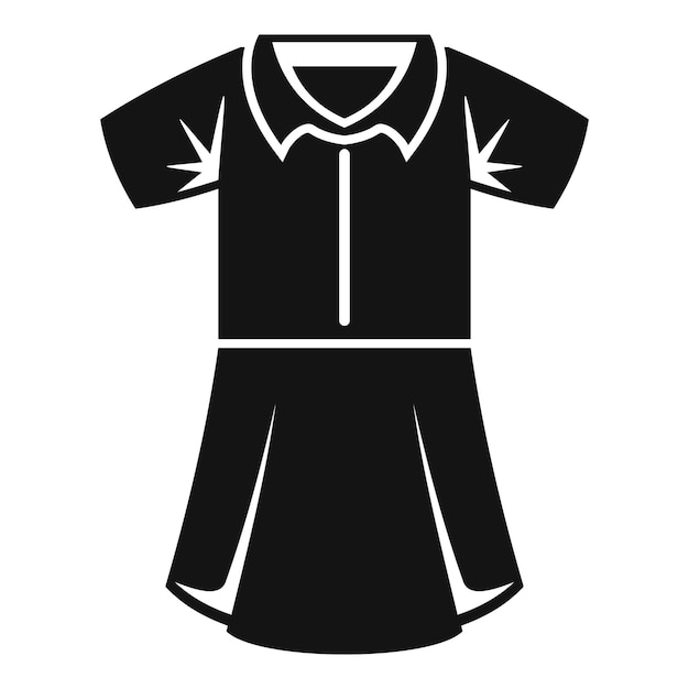벡터 대학 드레스 아이콘 간단한 벡터 패션 셔츠 하위 코드