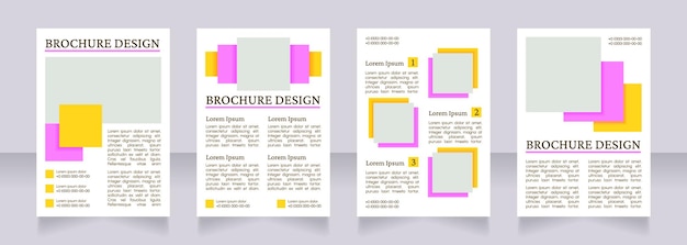 Vector college faculty application blank brochure layout design