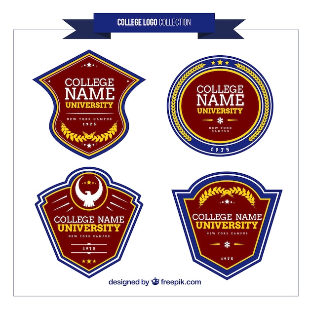 College logos set