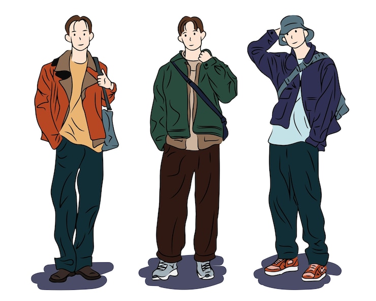 Vector 大学の紳士服のスタイル