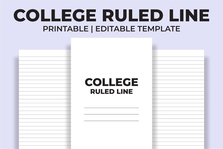 Vector college ruled line