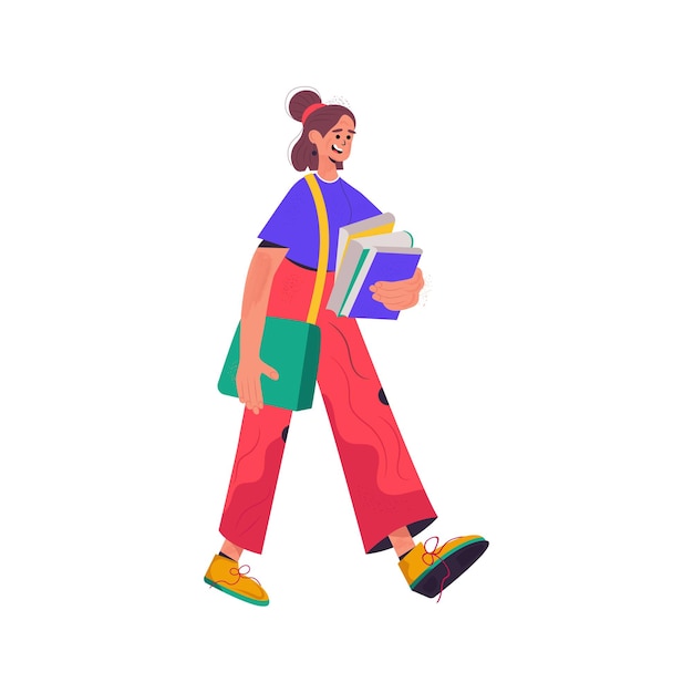 College student character illustration